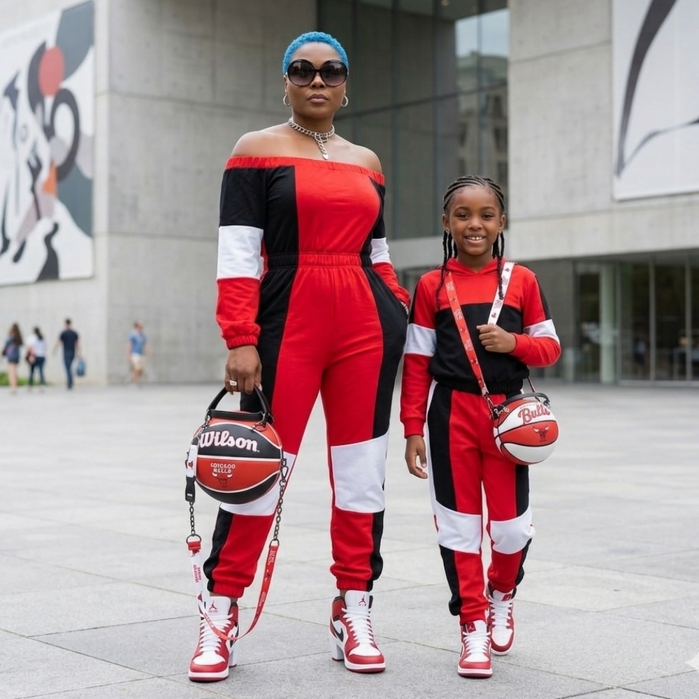 NWT LIMITED EDITION Mommy & Mini-Me Wilson CHICAGO BULLS Basketball Purses 🏀